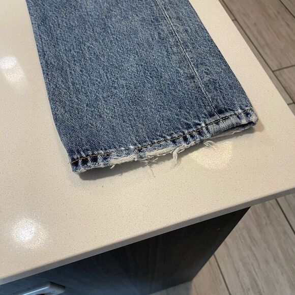 AGOLDE Riley Light Wash Distressed Straight Leg Jeans size 25. - Picture 9 of 12
